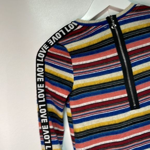 Hannah Banana NWT Striped Sweater Dress Flutter Sleeve Size 12 - Picture 16 of 17